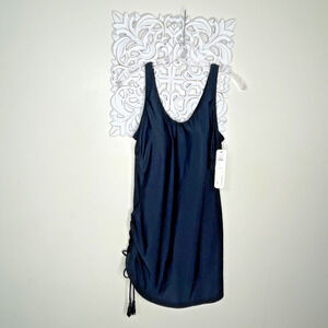 TALBOTS Miraclesuit size 14 FUSS FREE FIT 1-pc Swimsuit DRESS UPF 50+ BLACK NWT